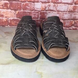 Chubasco Gray Hurache Azteca Leather Sandals
